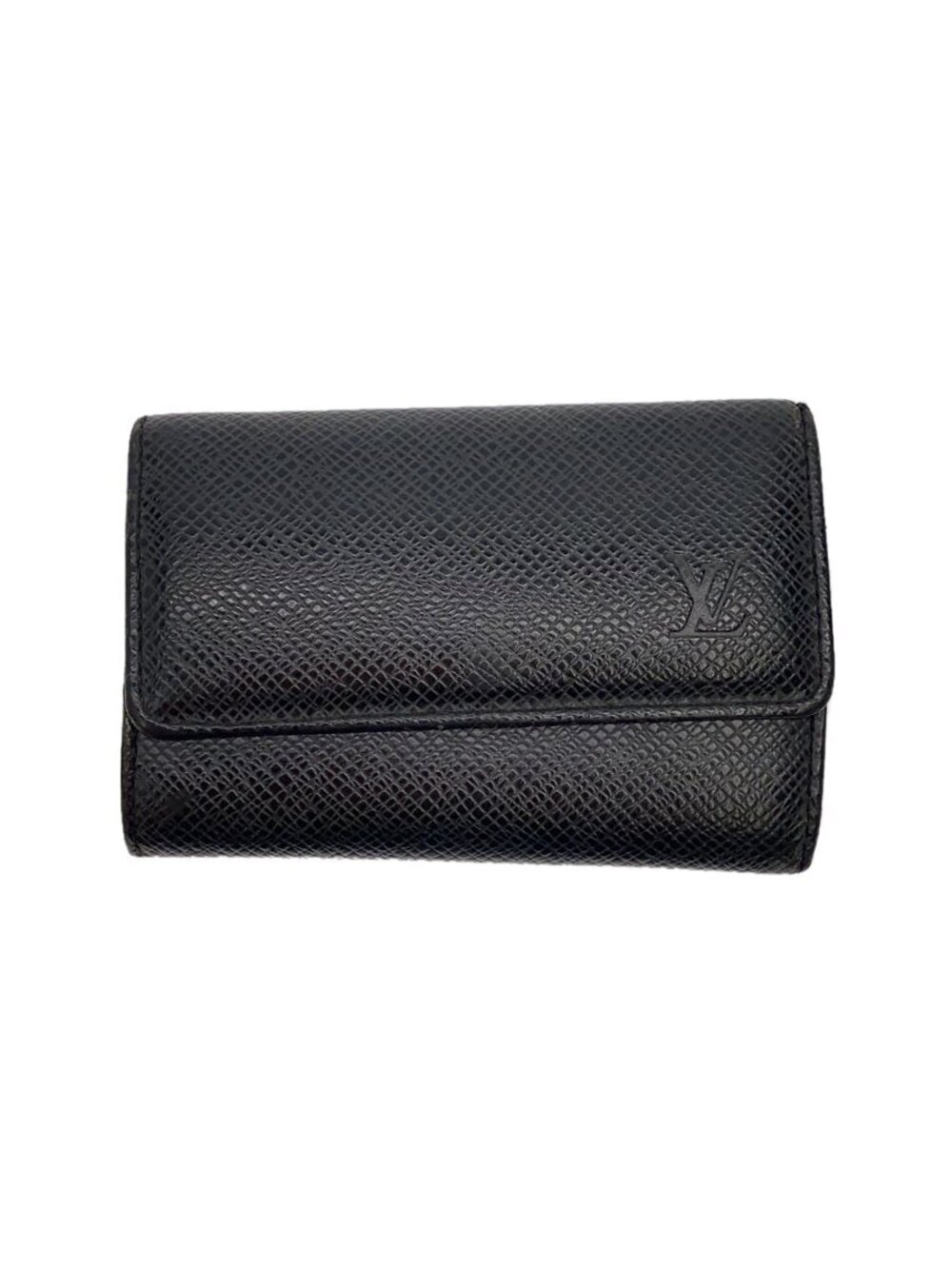 LOUIS VUITTON Multicles Taiga Leather Black Cowhide